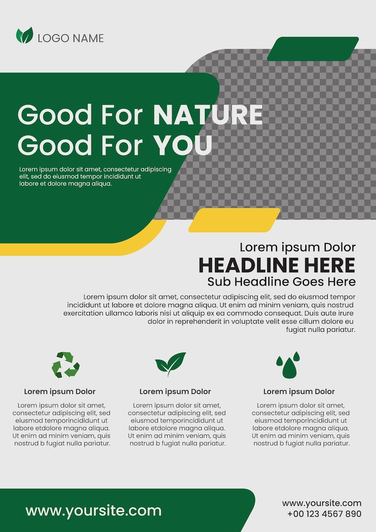 Vector agriculture industry modern flyer template