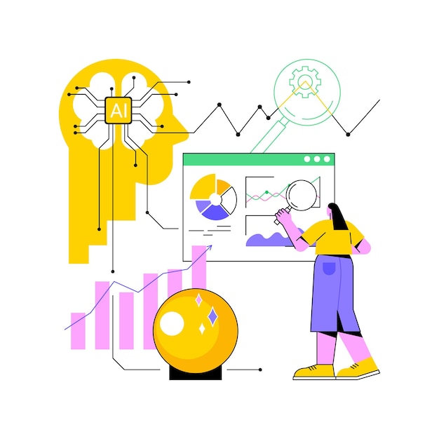AIGenerated Predictive Insights abstract concept vector illustration