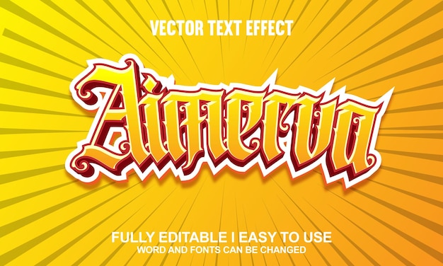 aimerva editable font vector effect