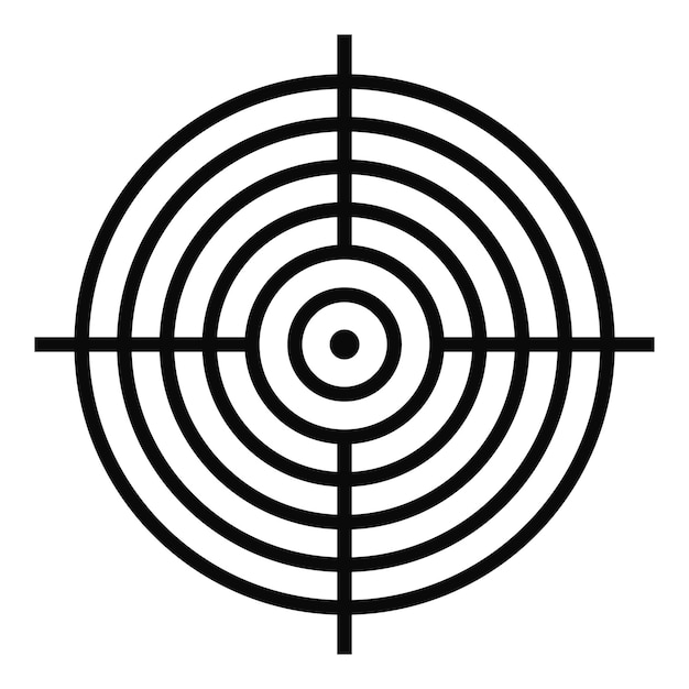 Aiming radar icon Simple illustration of aiming radar vector icon for web