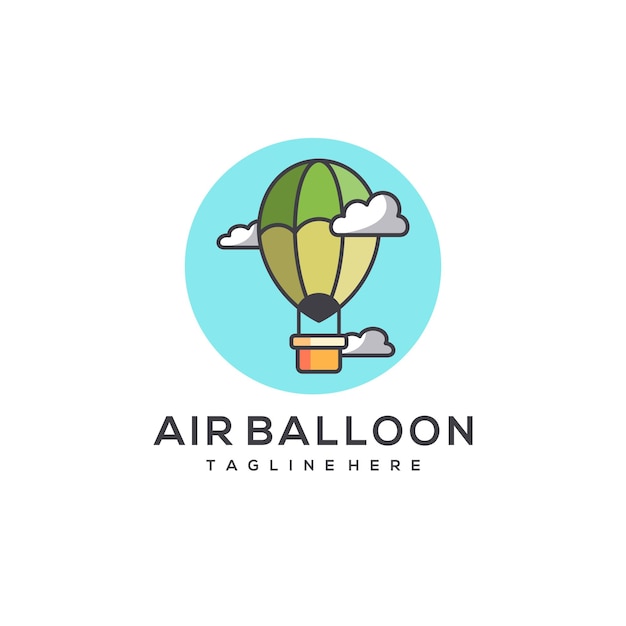 Air balloon logo vector design