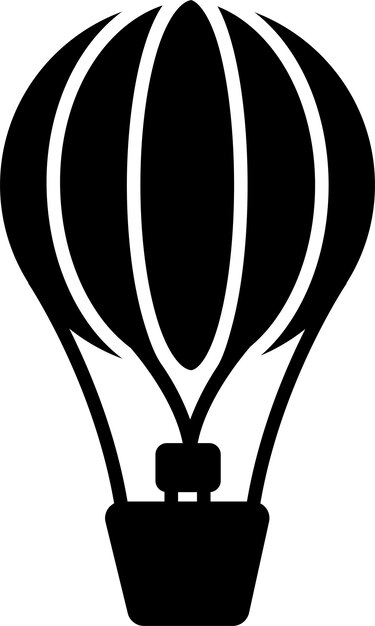Air Balloon solid glyph vector illustration
