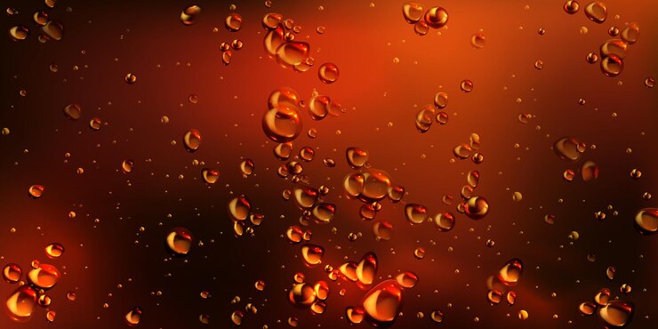 Air bubbles of cola soda drink or beer texture