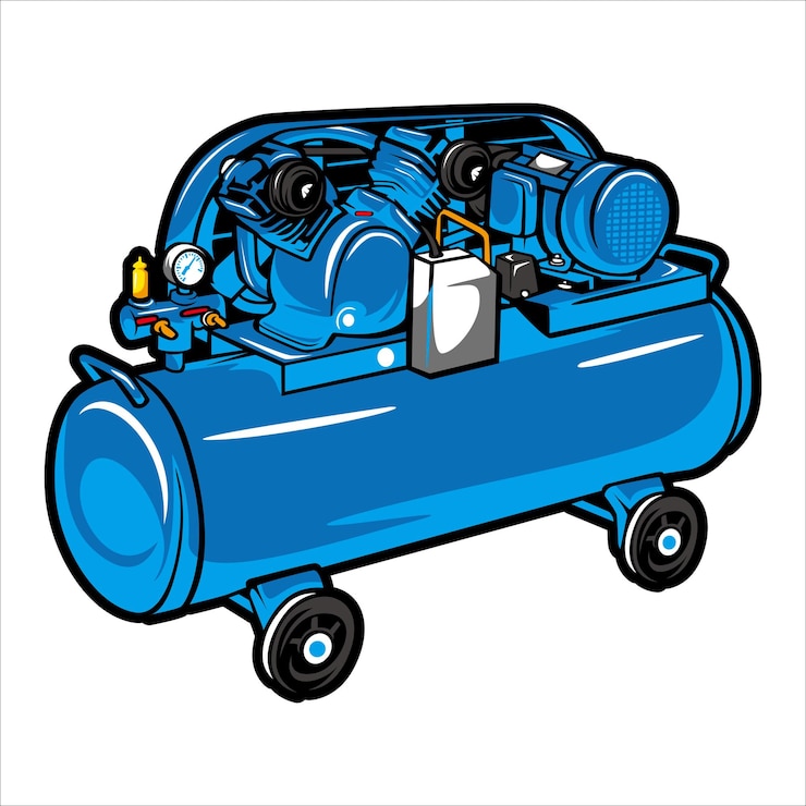 Vector air compressor tools car or motorcycle vector