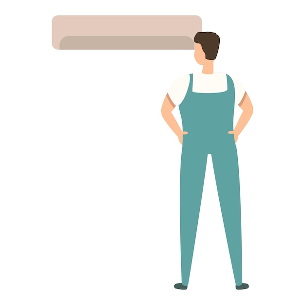 Air conditioner install icon cartoon vector House repair Service home