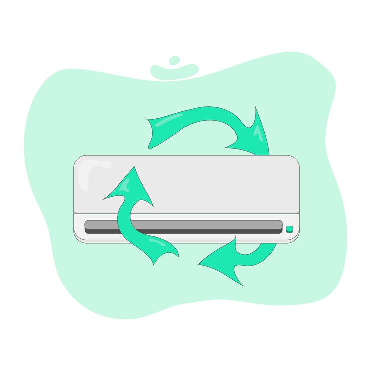 Vector air conditioner made of recycled material