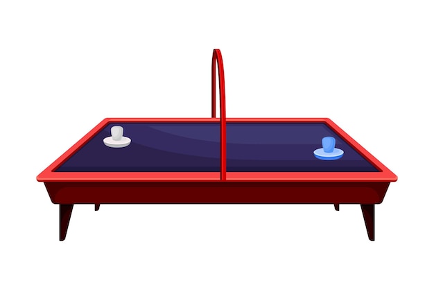 air hockey lowfriction table as tabletop game vector illustration
