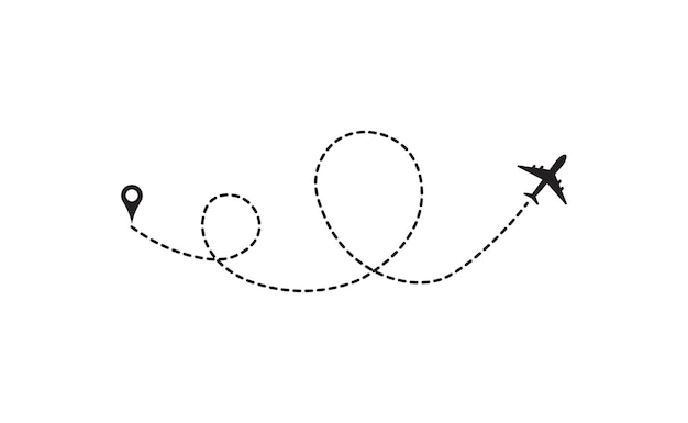 airplane routes icon template for graphic and web design vector illustration
