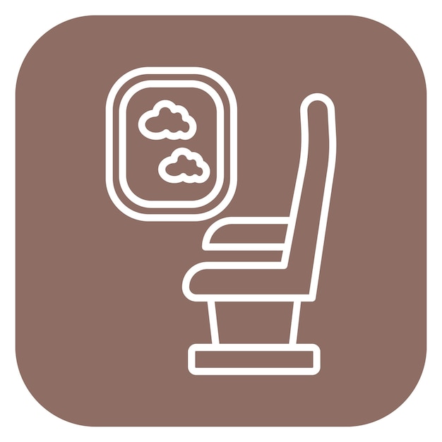 Airplane Seat Vector Illustration