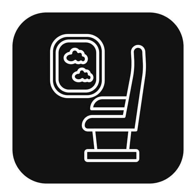 Airplane Seat Vector Illustration