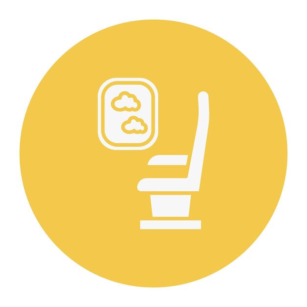 Airplane Seat Vector Illustration