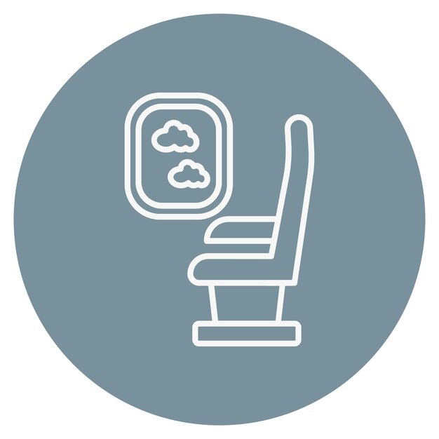 Airplane Seat Vector Illustration