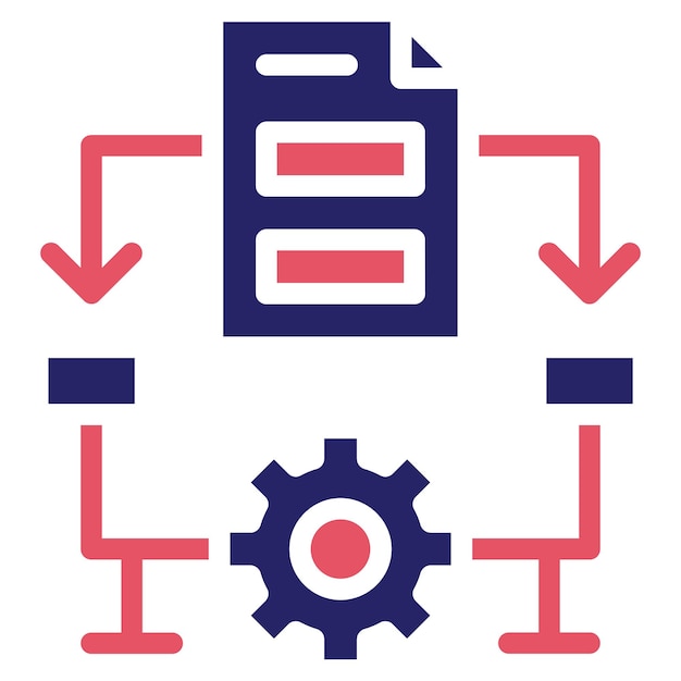 algorithm vector icon illustration of coding and development iconset