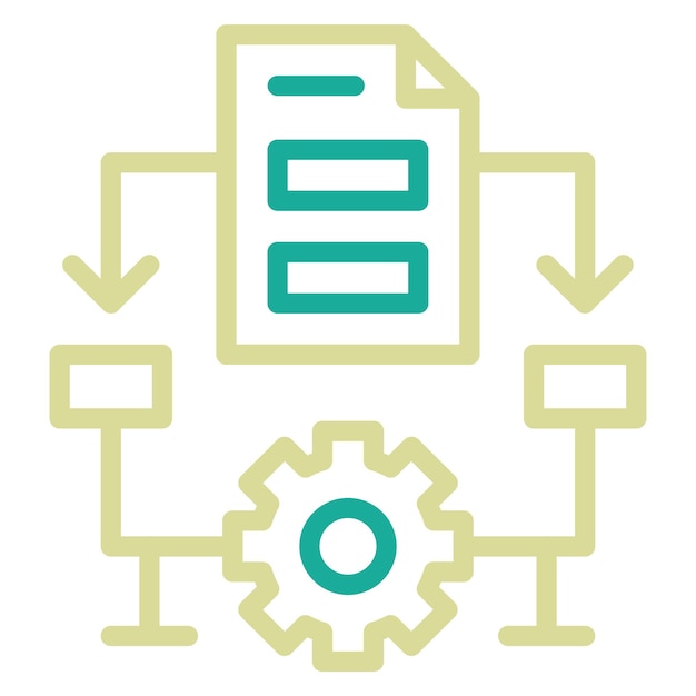 algorithm vector icon illustration of coding and development iconset