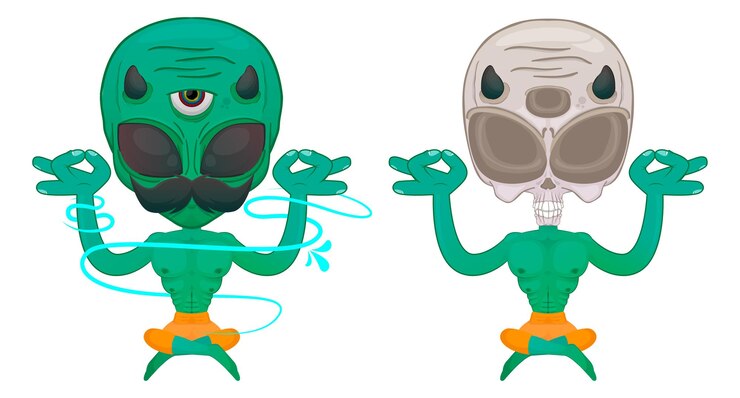 Vector alien skull