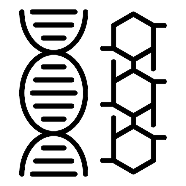 allergy dna icon outline allergy dna vector icon for web design isolated on white background