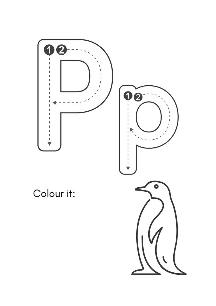 Vector alphabet animal for coloring with word hand drawn letter animal cartoon
