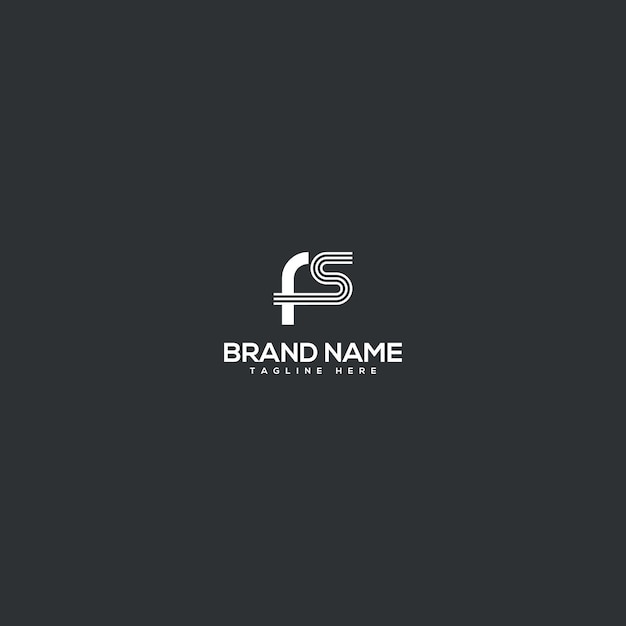 Alphabet FS SF letter luxury and classy style logo design template vector illustration