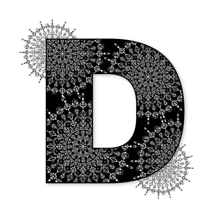 Vector alphabet letter d maadala banner template design