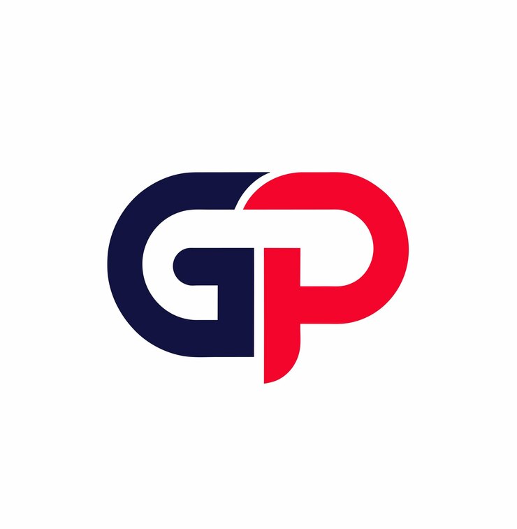 Vector alphabet letter icon logo gp or pg