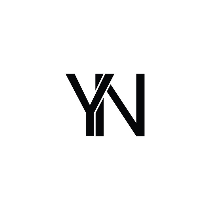 Vector alphabet letters icon logo yn monogram