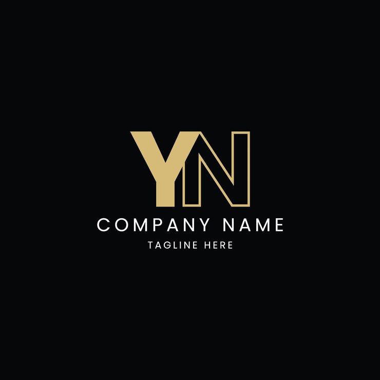 Vector alphabet letters icon logo yn monogram