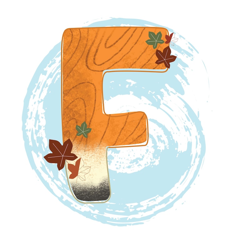 Vector alphabet letters  woodland theme