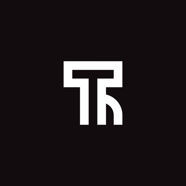 Alphabet TH HT Letter Logo Design with Modern Minimal Style