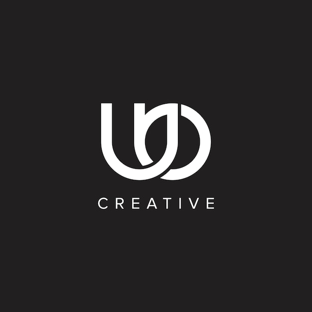 Alphabet UB BU letter modern monogram style logo vector element