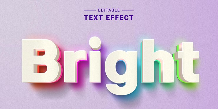 Vector amazing 3d text effects generator