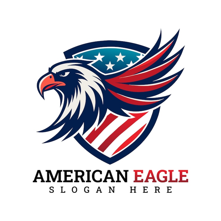 American Flag Eagle Logo