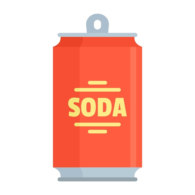 American soda icon Flat illustration of american soda vector icon isolated on white background