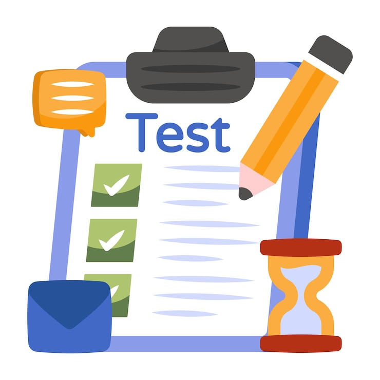 Vector an icon design of job test