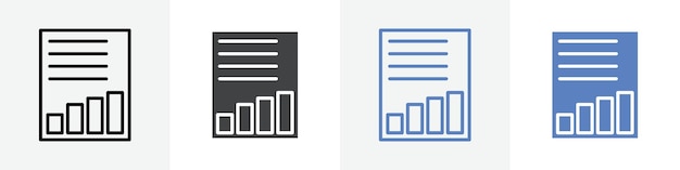 analysis icon vector set use for web ui or app