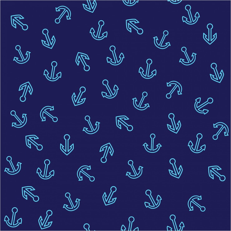 Vector anchor seamless pattern