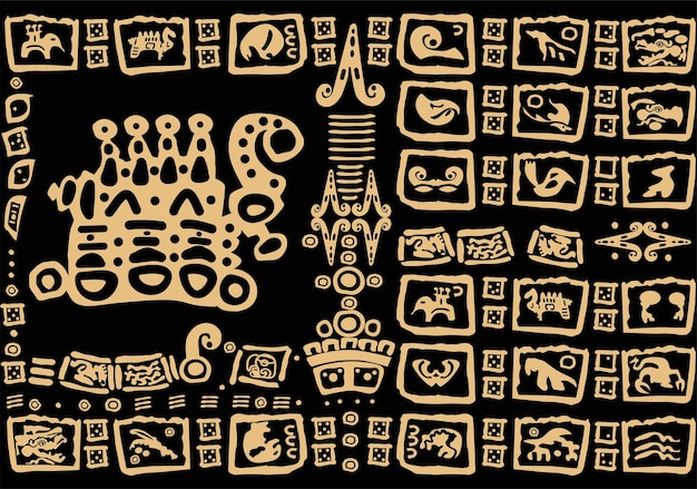 Ancient symbols and signs of the peoples of Latin America