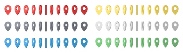 Animated 3D Location Pin Icons