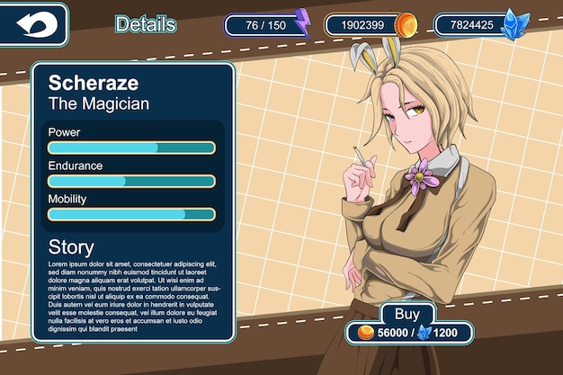 anime game gui