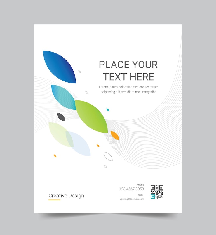 Vector annual report and business catalog cover design template
