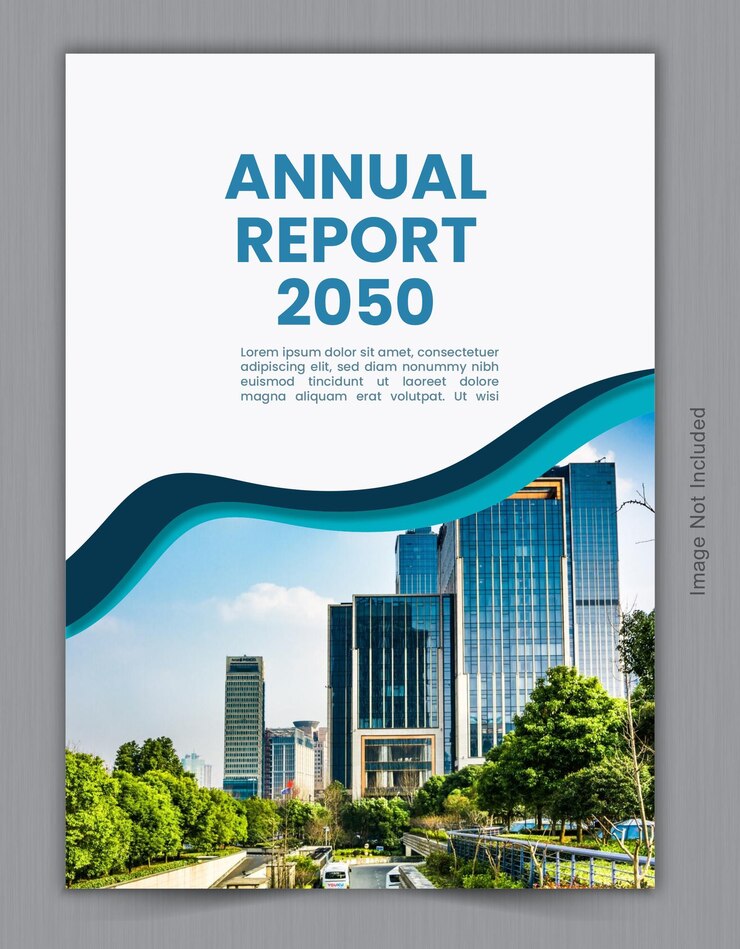 Vector annual report book cover design template