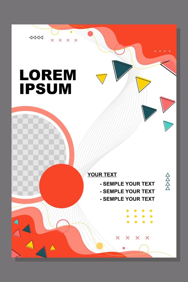 Vector annual report or business flyer template design creative geometric shapes annual report template