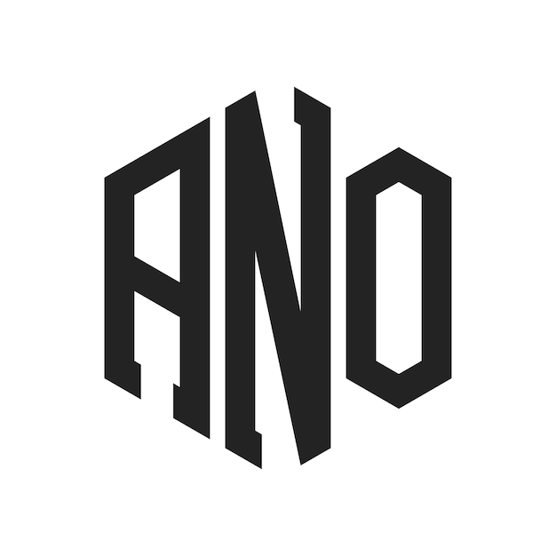 ANO Logo Design Initial Letter ANO Monogram Logo using Hexagon shape