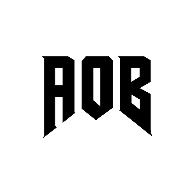 AOB letter logo design for technology company AOB logo design black and white color combination AOB logo AOB vector AOB design AOB icon AOB alphabet AOB typography logo design