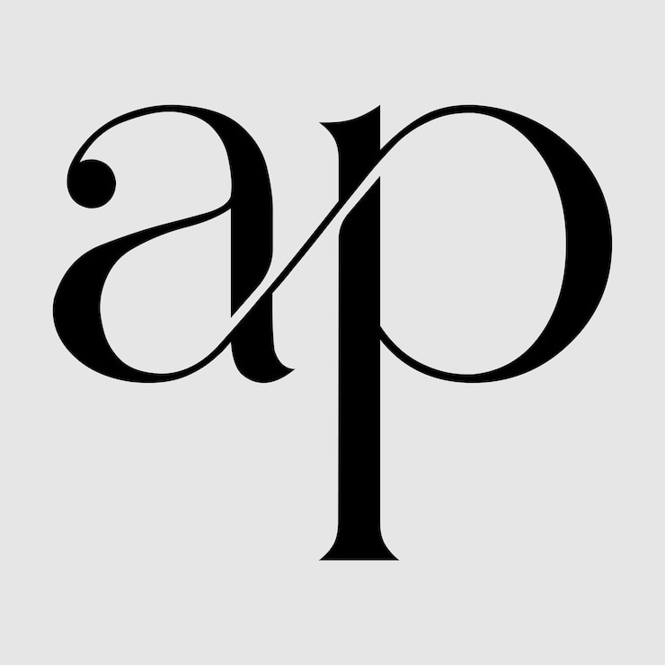Vector ap symbol initial letter design