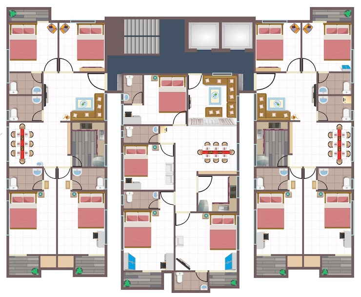 Vector apartment plan top view flat vector illustration interior architecture