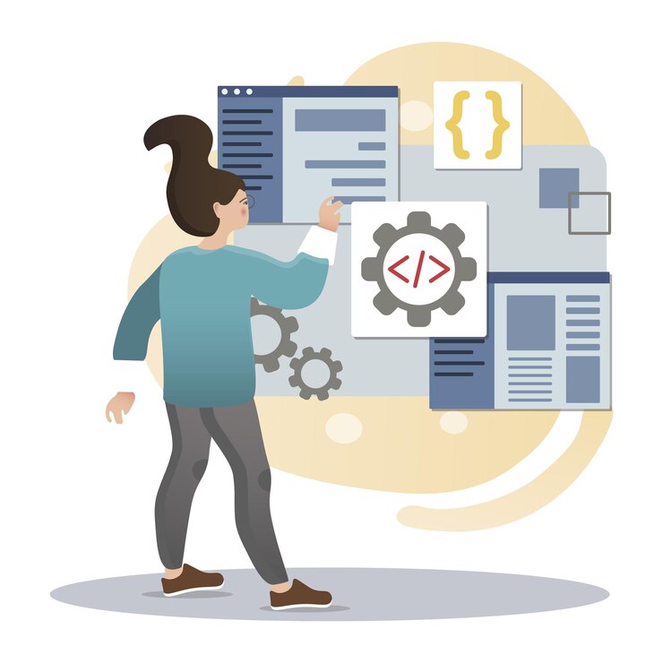 Vector api isolated flat style colored illustration cloud storage