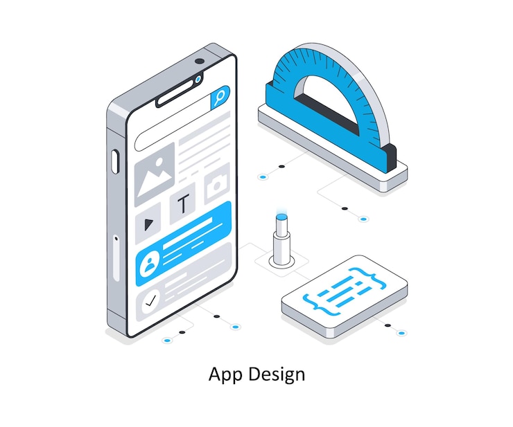 Vector app design isometric stock illustration eps 10 file