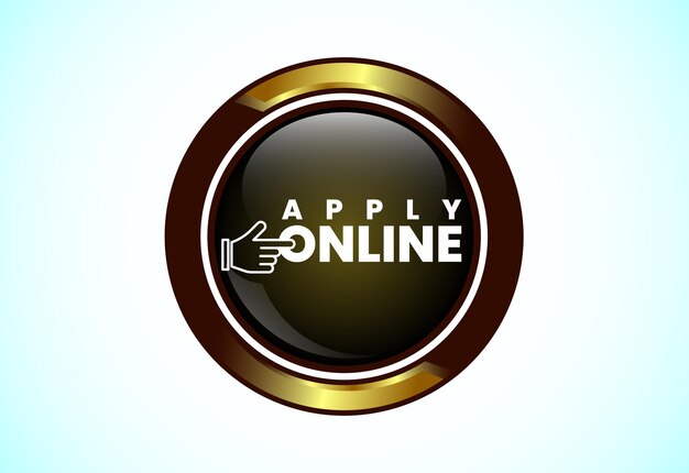Apply online button Suitable for mobile app and website UI design