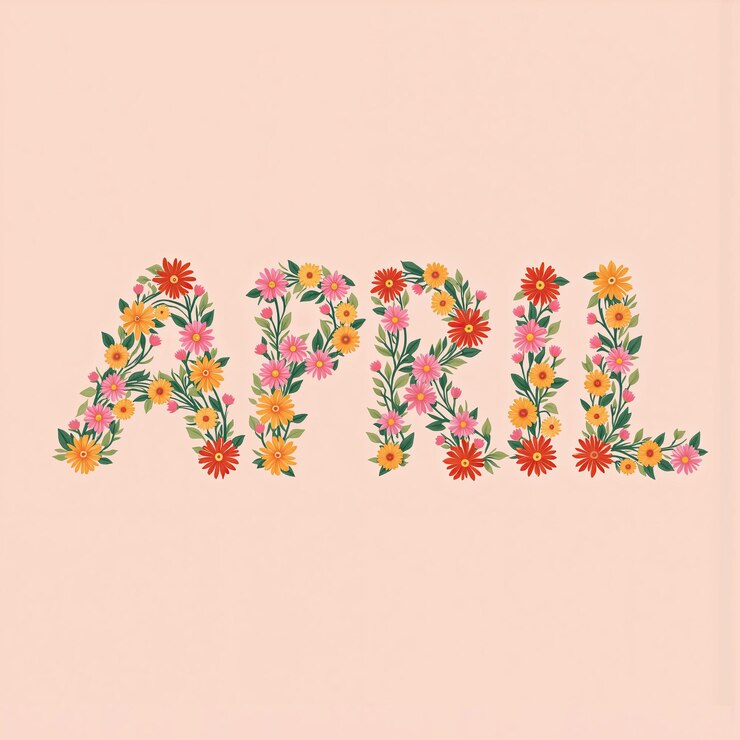 Vector april floral design