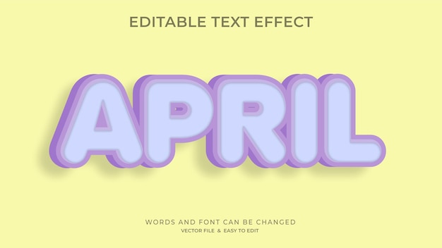 April text effects
